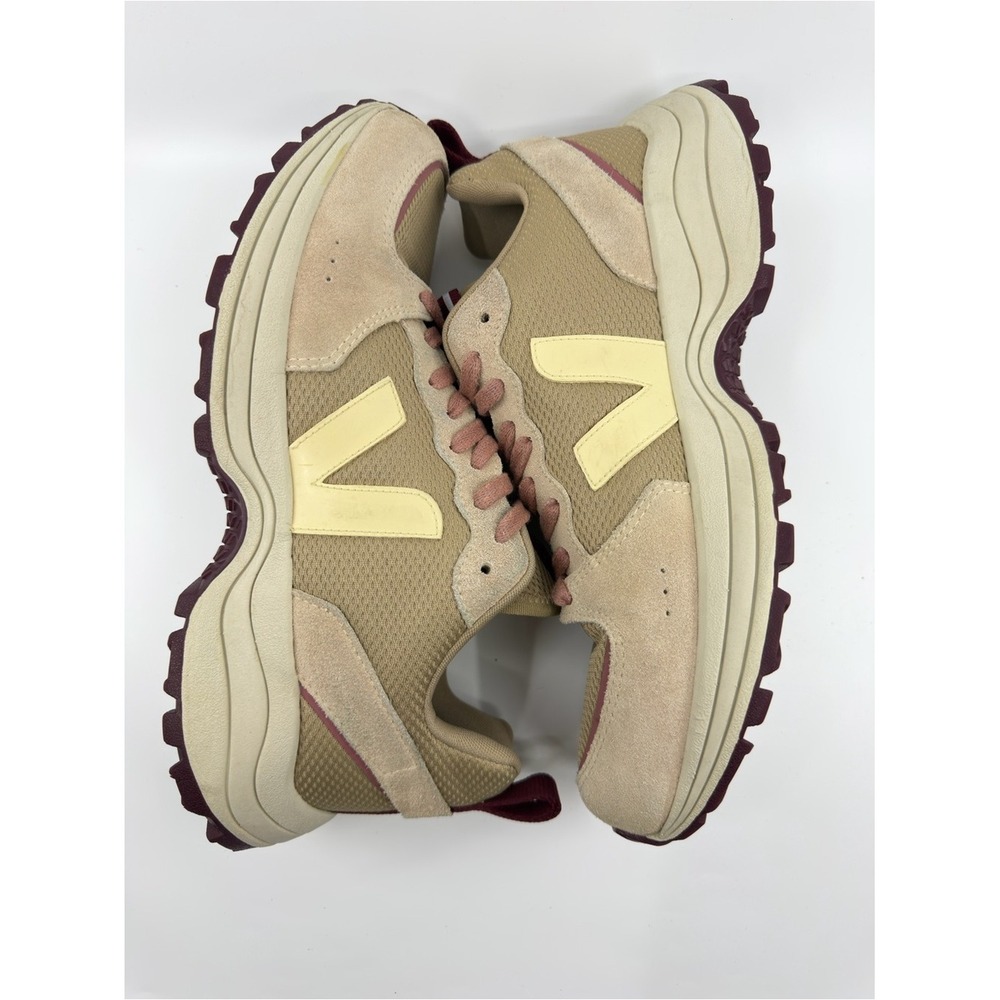 Veja Venturi Alveomesh Sneakers Mens 9.5 Tan Burgundy Trail Runners - Picture 7 of 11